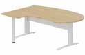 K1 Voile de fond Métal - Plan compact 90° asymétrique Manager 190x141x104/60cm sur pied de soutien - retour à gauche