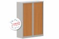 Armoire à rideaux H160xL120cm 3 tablettes