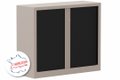 Armoire à rideaux H100xL120cm 2 tablettes
