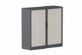 Armoire à rideaux H118xL120cm 2 tablettes