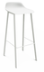 Tabourets JUMP Ht 80 cm - Assise blanche et piètement blanc
