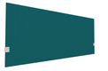 SECRET Panneau-écran acoustique H74cm pour poste solo L.160cm. 2 faces tissu LUCIA coloris turquoise. pinces de fixation réglables en hauteur coloris aluminium