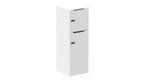 Meuble à cases H.137xL.45xP.50cm - 2 cases : 1 x H86cm (en bas) + 1 x H43cm. portes avec découpe en partie haute. serrure à code