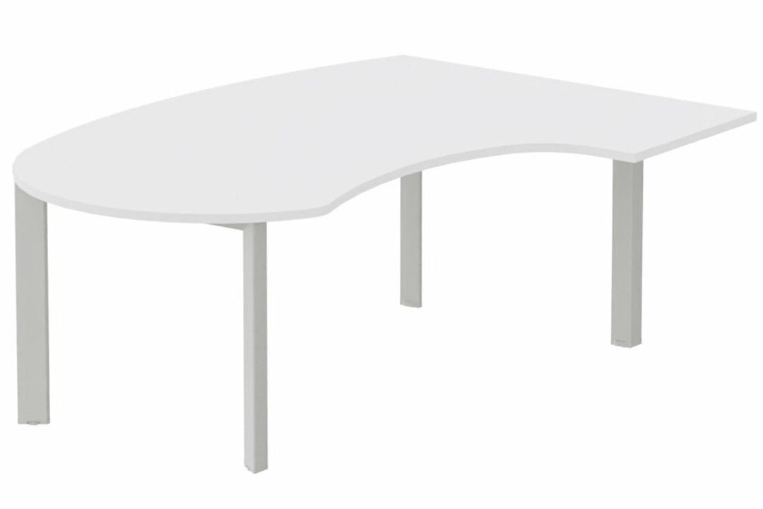 K7 compact 90° manager 190x141x104x60cm, plateau blanc, structure aluminium