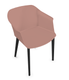 FASHION chaise 4 pieds polypropylène. assise H45.5cm. Sans placet d'assise.. Assise vieux rose. piétement nylon 4pieds noir
