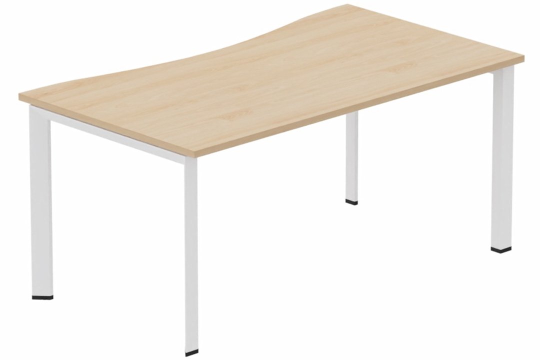 Plan vague symétrique 160x90x80cm hêtre/blanc