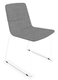 MELODY chaise piétement luge laqué blanc