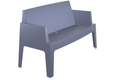 BAHAMAS SOFA-SOFA deux places  en polypropylène renforcè fibre de verre-Finition anthracite(PAN)