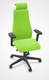 SO PRETTY - Fauteuil manager + têtière + accotoirs. Mécanisme synchrone décalé avec translation d'assise. Tissus Lucia Vert pomme YBV YBV