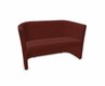 CLUB canapé 2 places, tissu STEP coloris rouille chiné