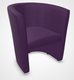 CLUB fauteuil 1 place, vinyle VALENCIA coloris prune (VLG)