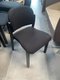 Chaise structure 4 pieds en bois noir avec assise et dossier en tissu noir