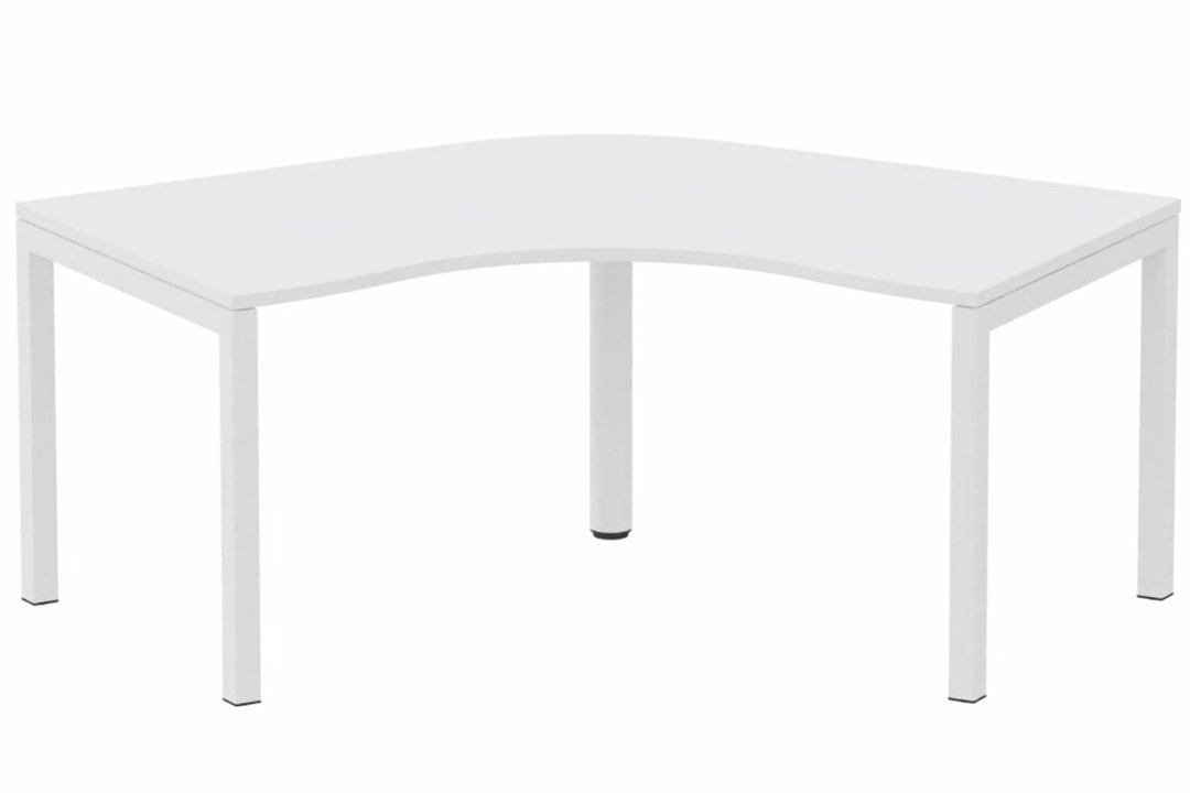 Plan Compact 120° symétrique 120x120/80cm structure pied d'angle blanc/blanc - sur délai