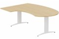 K2- Plan compact 90° asymétrique Manager 190x141x104x60cm sur pied de soutien - retour à gauche