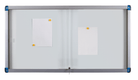 Vitrine d'intérieur H.98xL.160cm format 21x A4, fond tôle laquée magnétique blanc - PRIX HORS INSTALLATION