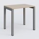 K3 Plateau droit 80x60 pieds fixe. Plateau Acacia et pietement Aluminium.