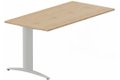 Module composable pied i, L.180xP.80cm, suivant, plateau hêtre, structure aluminium, plateau hêtre, structure aluminium