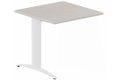 Module composable pied i, L.80xP.80cm, suivant, plateau acacia, structure blanc, plateau acacia, structure blanc