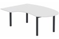 K3 compact 90° manager 190x141x104x60cm, plateau blanc, structure anthracite