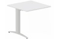 Module composable pied i, L.80xP.80cm, suivant, plateau blanc, structure aluminium, plateau blanc, structure aluminium