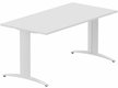 Module composable pied i, L.160xP.80cm, départ, plateau blanc, structure blanc, plateau blanc, structure blanc