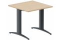 Module composable pied i, L.80xP.80cm, départ, plateau hêtre, structure anthracite, plateau hêtre, structure anthracite