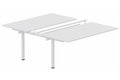 K3 Bench suivant 2 plateaux coulissants 140x80cm encombrement 140x165cm blanc/blanc - sur délai