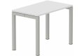 Module composable pied arche L.120xP.60cm, départ, plateau blanc, structure aluminium
