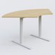 Module 1/4 de couronne gamme Pure 120-120 cm. Plateau Chêne clair et pietement Blanc.