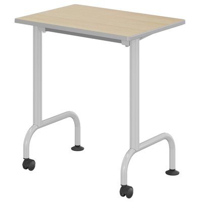 SCOLAIRE - Apprendre - Table LEM plateau ép.21 mm stratifié chant polyuréthane piètement époxy - 70x50 cm - T6