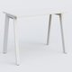 K8 plan droit 100*60 sur pieds fixe. Plateau Blanc et pietement Blanc