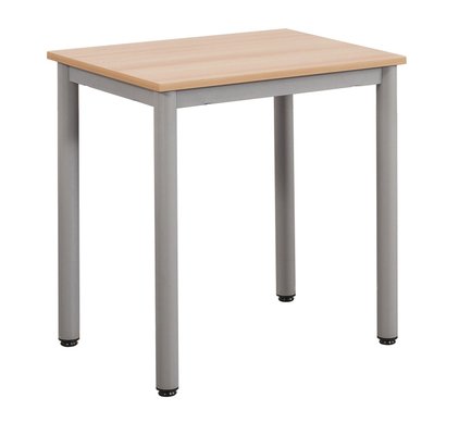 SCOLAIRE - Apprendre - Table LYRA plateau ép.19 mm mélaminé chant ABS piètement époxy - 70x40 cm - T6