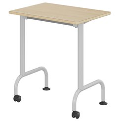 SCOLAIRE - Apprendre - Table LEM plateau ép.21 mm stratifié chant bois piètement époxy - 70x50 cm - T6