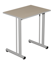 SCOLAIRE - Apprendre - Table TAGE renforcée plateau ép.21 mm stratifié chant bois piètement époxy - 70x50 cm - T6