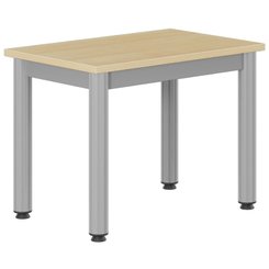 SCOLAIRE - Decouvrir - Table CARÉLIE plateau ép.19 mm mélaminé chant ABS piètement époxy - 60x40 cm - T1