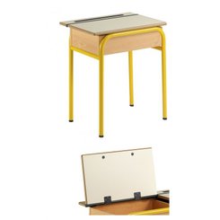 SCOLAIRE - Apprendre - Bureau LUTRIN plateau ép.21 mm MDF stratifié chant verni - 70x50 cm - T5