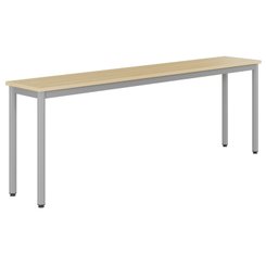 SCOLAIRE - Apprendre - Table LYRA plateau ép.19 mm mélaminé chant ABS piètement époxy - 220x40 cm - T6