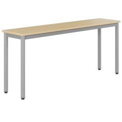 SCOLAIRE - Apprendre - Table LYRA plateau ép.19 mm mélaminé chant ABS piètement époxy - 180x40 cm - T6