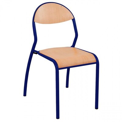 SCOLAIRE - Apprendre - Chaise ROND'O 4 pieds assise et dossier bois Blueprotech® piètement époxy - T4