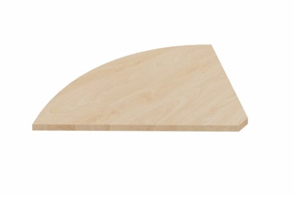 Gamme K8 - Plateau d'angle et extensions conviviales - K8 angle 90° 85x85cm, plateau hêtre, structure blanc