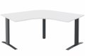 K1 Poutre - Plan compact 120° symétrique 120x120x80 / 80 - -Finitions : PLATEAUX: BLANC (BL) / PIETEMENTS: ANTHRACITE (AN)