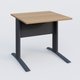 K1 Plateau droit 80x80 avec voile de fond métal. Plateau Noyer et pietement Anthracite