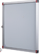 Vitrine d'intérieur H.98xL.93cm format 12x A4, fond tôle laquée magnétique coloris blanc,PRIX HORS INSTALLATION
