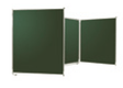 TRIPTYQUE tableau en émail H.120xL.200cm (largeur totale volets ouverts : L.400cm), surfaces effaçables à sec et magnétiques, - PRIX HORS INSTALLATION