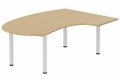 K3- Plan compact 90° asymétrique Manager 190x141x104/60cm sur pied de soutien - retour à droite