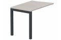 Retour vague à gauche 90x60cm sur pied, plateau acacia, structure anthracite