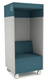 Phonebox acoustique permet de passer les appels sans gêner les autres, coloris bleu et gris 
