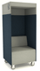 Phonebox acoustique permet de passer les appels sans gêner les autres, coloris bleu foncé et gris clair 