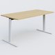 Module droit gamme Pure 160-80 cm. Plateau Chêne clair et pietement Blanc.