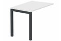 Retour vague à gauche 90x60cm sur pied blanc/anthracite - sur délai